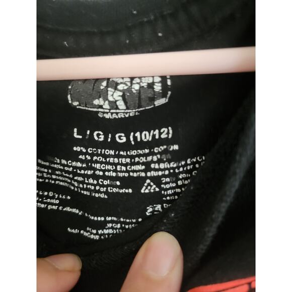 Marvel Superhero Spiderman Black Graphic Short Sleeve Tee Boys Size L - Picture 3 of 3